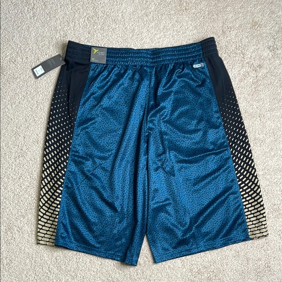 Old Navy Blue and Black Athletic Shorts with Elastic Waistband - Picture 3 of 4